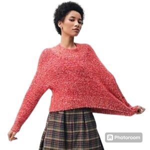 Free People Stardust Pullover - Scarlet Flame Combo